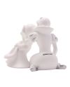 DISNEY - 'White&Silver' - Blanche-Neige & Simplet - Tirelire - 17cm - vue de profil