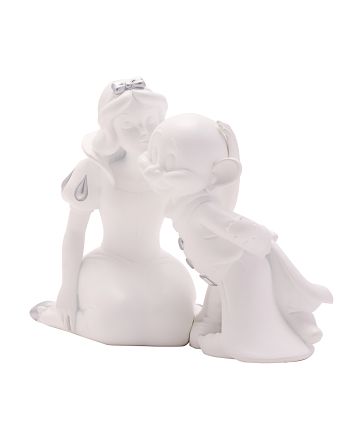 DISNEY - 'White&Silver' - Blanche-Neige & Simplet - Tirelire - 17cm - vue de dos