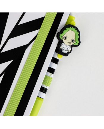 BEETLEJUICE - Pack Premium Notebook A5 + Stylo-Bille - vue de profil