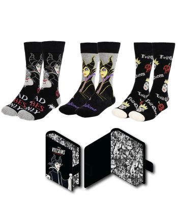 DISNEY VILLAINS - Pack de 3 Paires de Chaussettes (Taille 36-43) - vue principale