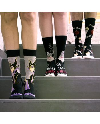 DISNEY VILLAINS - Pack de 3 Paires de Chaussettes (Taille 36-43) - vue de profil