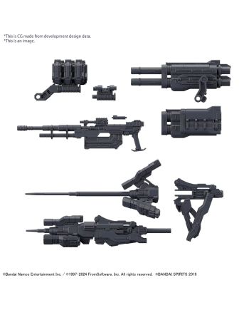 30MM - Option parts set Armored Core VI Weapon set 02 - Model Kit - vue de face