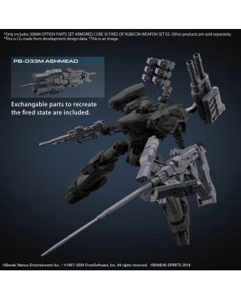 30MM - Option parts set Armored Core VI Weapon set 02 - Model Kit - vue de detail