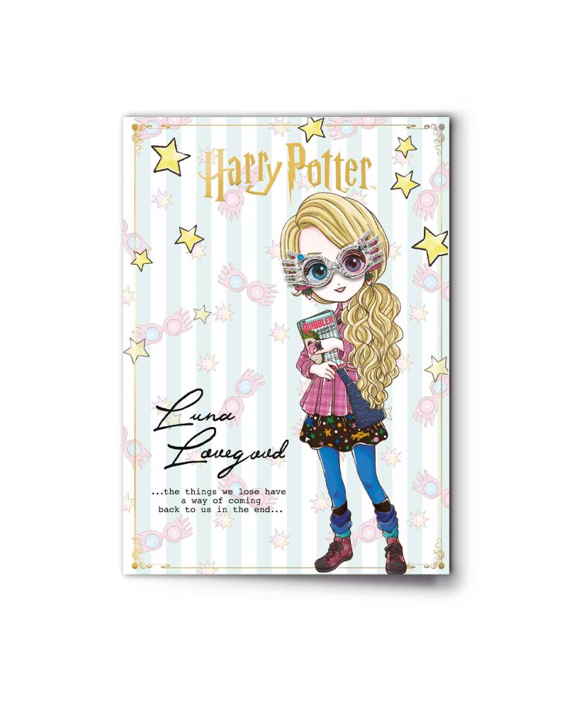 HARRY POTTER - Luna Lovegood - Carte de Voeux avec Pin's - vue principale