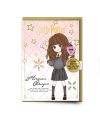 HARRY POTTER - Hermione - Carte de Voeux avec Pin's - vue de profil