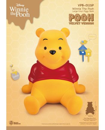 Tirelire Winnie l'Ourson version velours Beast Kingdom vue de face
