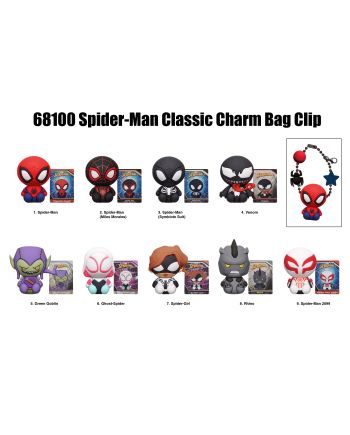 SPIDER-MAN - Charm Bag Clip (Display 24 Pcs) - vue de face