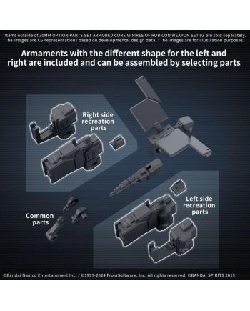 GUNDAM - 30MM OPTION PARTS SET ARMORED CORE - Model Kit - vue de profil