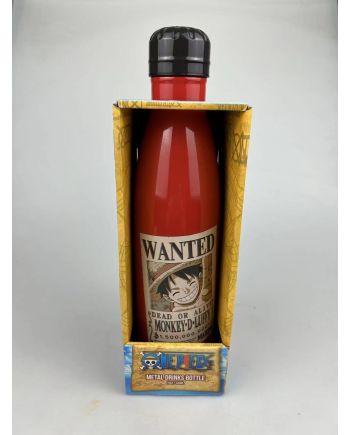 ONE PIECE - Luffy Wanted - Bouteille en métal - 540 ml - vue de face