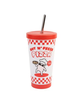 KETNIPZ - Pizza - Gobelet Fashion + Paille - Format 550ml - vue principale