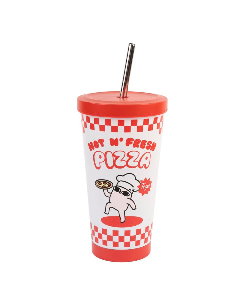 KETNIPZ - Pizza - Gobelet Fashion + Paille - Format 550ml - vue principale
