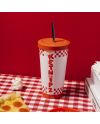 KETNIPZ - Pizza - Gobelet Fashion + Paille - Format 550ml - vue de dos