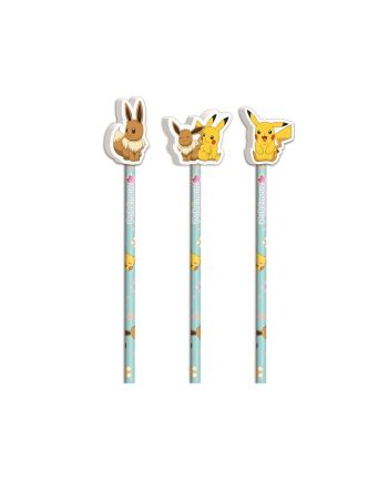 POKEMON - Collection Flower - Set de 3 Crayons avec Topper - vue principale