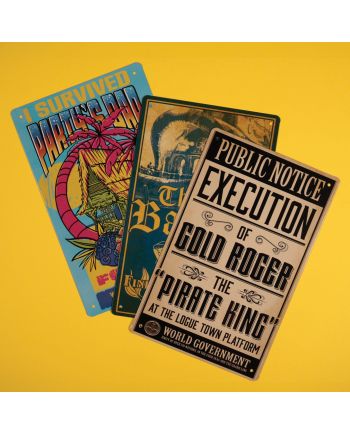 ONE PIECE NETFLIX - Set de 3 Plaques en Métal - vue de face