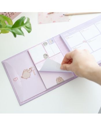 PUSHEEN - Planificateur Hebdomadaire + Bloc Note - vue de profil