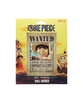 ONE PIECE NETFLIX - Wanted - Banner Murale '125 x 85 cm' - vue de profil