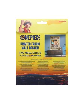 ONE PIECE NETFLIX - Wanted - Banner Murale '125 x 85 cm' - vue de dos