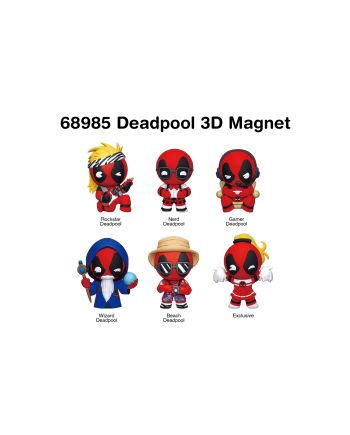 DEADPOOL - Serie 1 - 3D Foam Magnets in blind bags (Display 12 Pcs) - vue de face