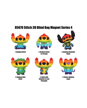STITCH - Serie 4 - 3D Foam Magnets in blind bags (Display 12 Pcs) - vue de face