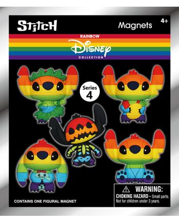 STITCH - Serie 4 - 3D Foam Magnets in blind bags (Display 12 Pcs) - vue de profil