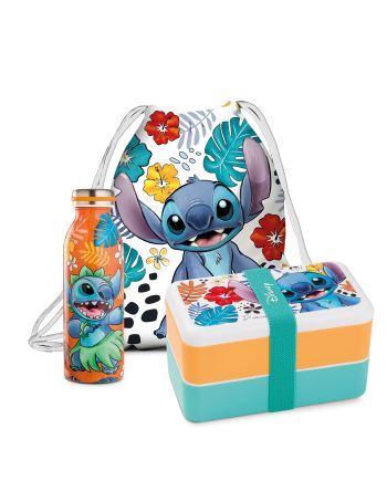STITCH - Set - Bouteille + Boite à Tartines + Sac - vue principale