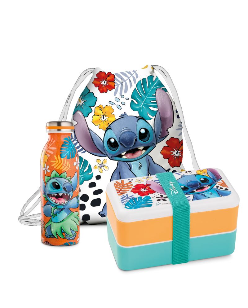 STITCH - Set - Bouteille + Boite à Tartines + Sac - vue principale