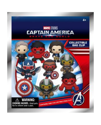 CAPTAIN AMERICA - Brave New Wolrd - 3D Foam Bag Clip (Display 24 Pcs) - vue de profil