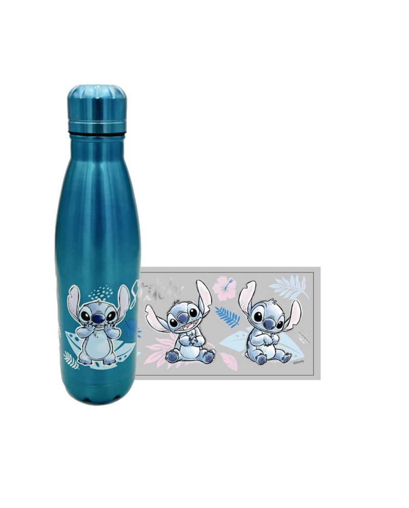 STITCH -Watercolor Bleu Métallisé -Bouteille en Acier Inoxydable 780ml - vue principale
