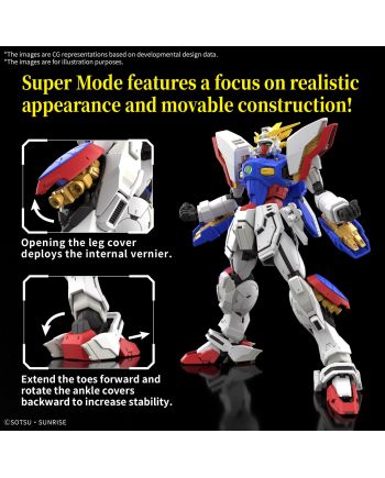 GUNDAM - RG 1/44 Shining Gundam - Model Kit - vue de profil