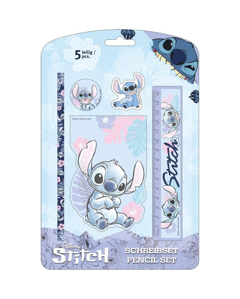 STITCH - Watercolor - Set de Papeterie - 5pc - vue principale