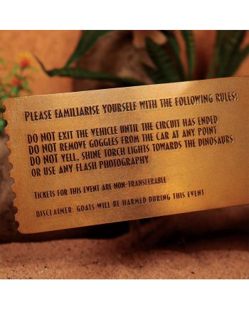 JURASSIC PARK - Feeding Show Ticket - Edition Limitée - vue de dos