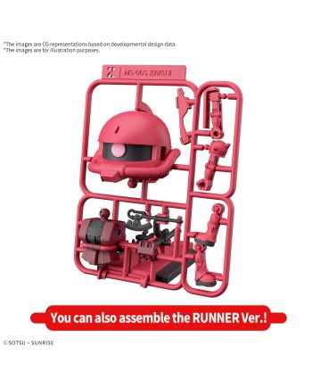 GUNDAM - 1/1 Charzaku-Kun DX Set (With Runner) - Model Kit - vue de face