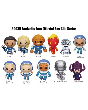 LES 4 FANTASTIQUES - Movie - 3D Foam Bag Clip (Display 24 Pcs) - vue de face