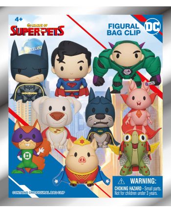 DC SUPER PETS - Series 1 - 3D Foam Bag Clip (Display 24 Pcs) - vue de profil