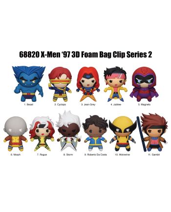 X-MEN '97 - 3D Foam Bag Clip (Display 24 Pcs) - vue de profil