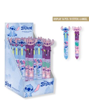 STITCH & ANGEL - Display de 16 Stylos à Bille 10 couleurs - vue principale