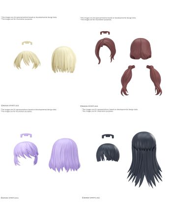 30MS - Option hair style parts vol.12 all 4 types - Model Kit - vue principale