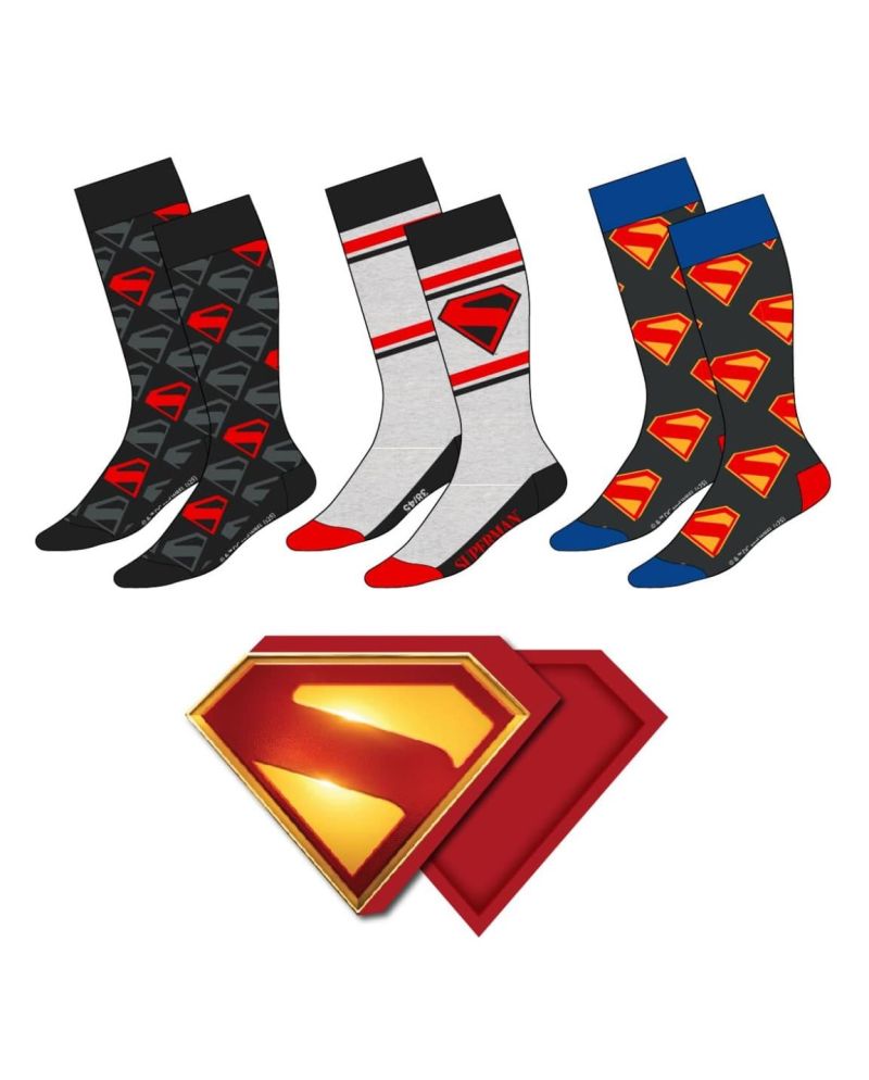 SUPERMAN - Pack de 3 Paires de Chaussettes (Taille 38-45) - vue principale