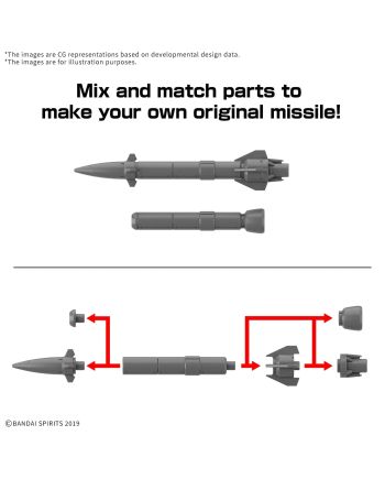 30MM - 1/144 Option Parts set 21 (Multi missile 1) - Model Kit - vue de profil