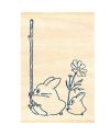 MON VOISIN TOTORO - Totoro Bleu & blanc - Tampon en bois 2.x3x4.5cm - vue de face