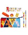 POKEMON - Set de Papeterie avec une Trousse Triple & Stickers - 7pc - vue principale