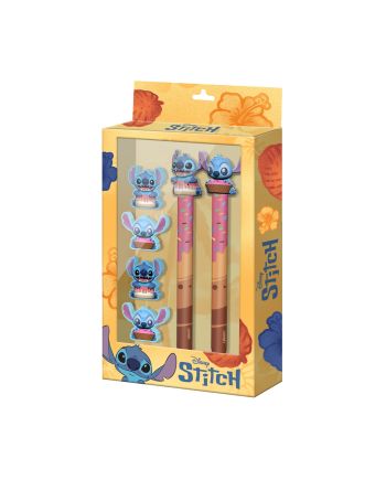 STITCH & ANGEL - Donut - Set de 2 Crayons + 4 Gommes - vue principale