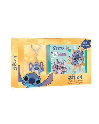 STITCH & ANGEL - Set Portefeuille + Porte-Clés - 2 Pc. - vue principale