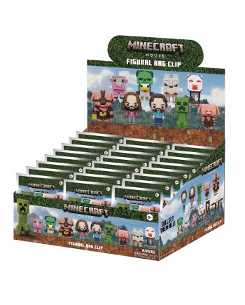 MINECRAFT FILM - Series 1 - 3D Foam Bag Clip (Display 24 Pcs) - vue principale