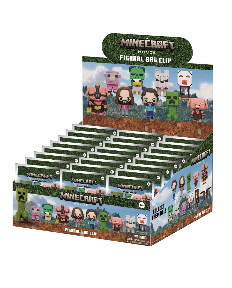MINECRAFT FILM - Series 1 - 3D Foam Bag Clip (Display 24 Pcs) - vue principale