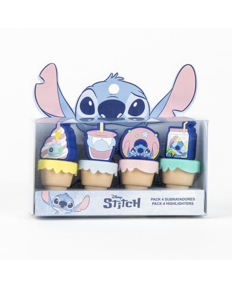 STITCH - Pack de 4 mini Surligneurs "food" - vue principale