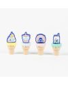 STITCH - Pack de 4 mini Surligneurs "food" - vue de face