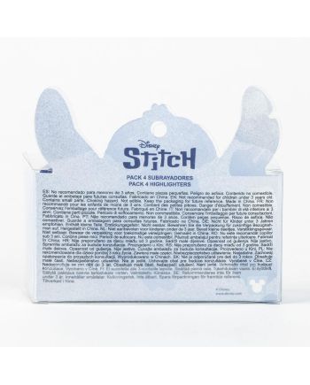 STITCH - Pack de 4 mini Surligneurs "food" - vue de dos