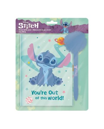 STITCH - Gift Set Journal Intime avec cadenas +Stylo-bille Pompom - vue principale