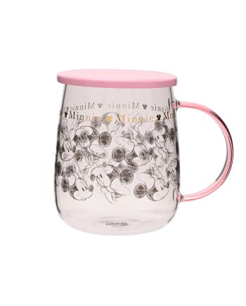 DISNEY - Minnie - Mug en Verre avec Couvercle 540ml - vue principale